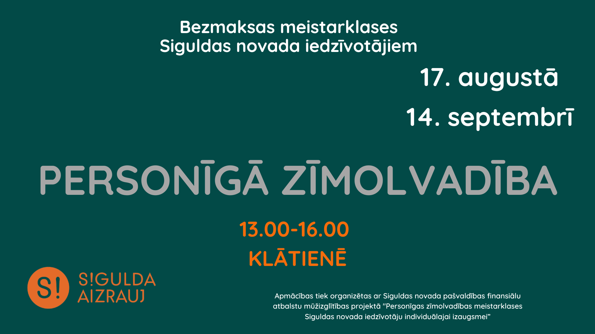 Izsludināta pieteikšanās klātienes personīgās zīmolvadības meistarklasēm 